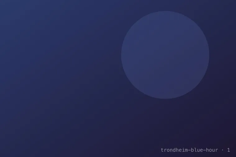 Cover of Trondheim, blue hour
